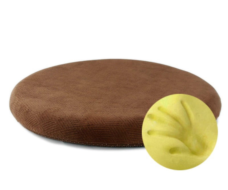 Sigmat Memory Foam Seat Cushion Anti-Slip Soft Round Stool Cushion Chair Pad 20 Inch Coffee - Image 1
